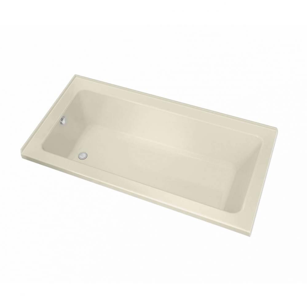 Pose IF 65.75 in. x 35.625 in. Corner Bathtub with Whirlpool System Left Drain in Bone