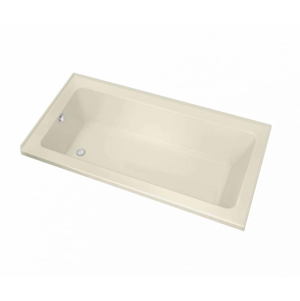 Pose IF 71.5 in. x 35.75 in. Alcove Bathtub with Whirlpool System Left Drain in Bone