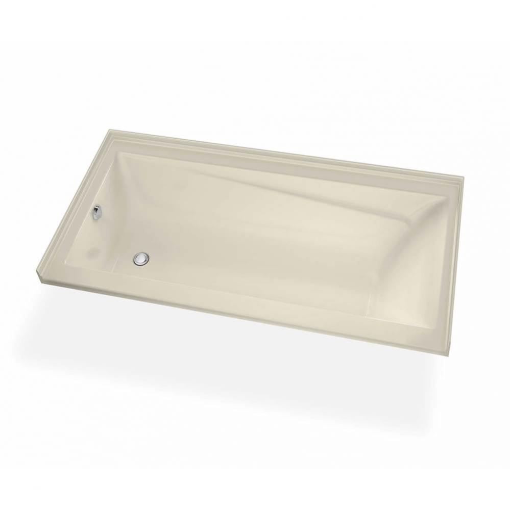 Exhibit IF DTF 59.875 in. x 36 in. Alcove Bathtub with Aeroeffect System Right Drain in Bone