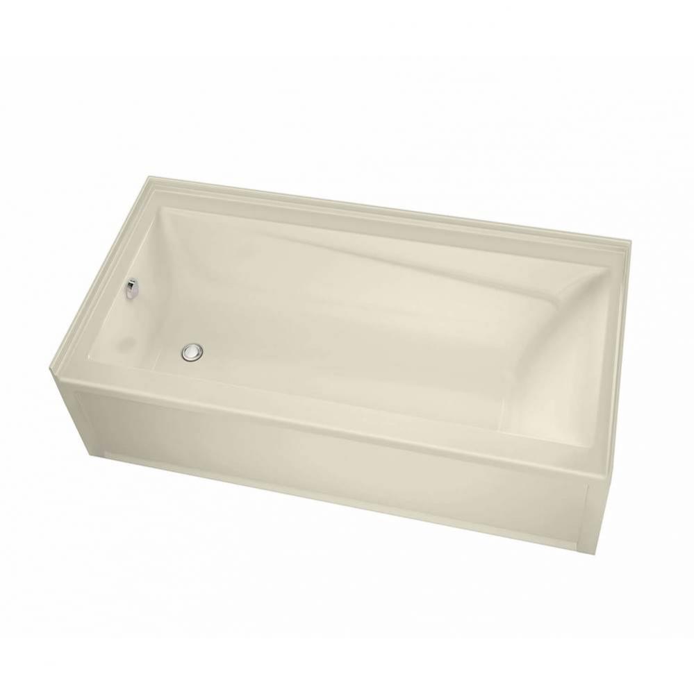 Exhibit IFS DTF 65.875 in. x 32 in. Alcove Bathtub with Whirlpool System Right Drain in Bone