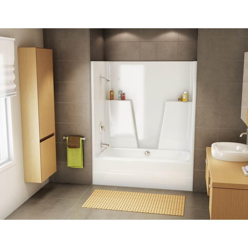 BG6034C 60 in. x 34 in. x 73.75 in. 1-piece Tub Shower with Whirlpool Center Drain in White