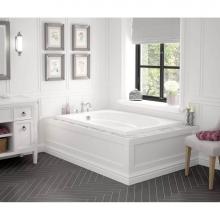 Maax Canada 100027-103-001-100 - Temple 59.75 in. x 40.75 in. Alcove Bathtub with Aeroeffect System End Drain in White