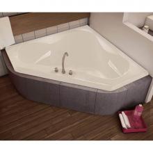 Maax Canada 100053-001-001-000 - Tryst 59.25 in. x 59.25 in. Corner Bathtub with Whirlpool System Center Drain in White