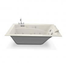 Maax Canada 101269-000-007-000 - Optik 65.75 in. x 36 in. Alcove Bathtub with End Drain in Biscuit