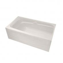 Maax Canada 102576-R-001-007 - Avenue 59.875 in. x 30 in. Alcove Bathtub with Whirlpool System Right Drain in Biscuit