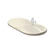 Maax Canada 102761-000-004-000 - Living 66 in. x 36 in. Drop-in Bathtub with Center Drain in Bone