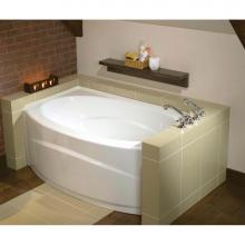 Maax Canada 102784-001-001-001 - Islander AFR - DTF 60 in. x 38 in. Alcove Bathtub with Whirlpool System Left Drain in White