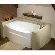 Maax Canada 102895-001-001-001 - Islander AFR 60 in. x 38 in. Alcove Bathtub with Whirlpool System Left Drain in White