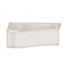 Maax Canada 102937-L-001-007 - Vichy ASY 59.875 in. x 42.875 in. Corner Bathtub with Whirlpool System Left Drain in Biscuit