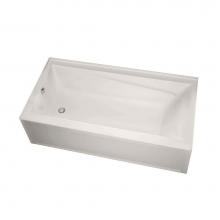 Maax Canada 105519-L-001-007 - Exhibit IFS 59.75 in. x 30 in. Alcove Bathtub with Whirlpool System Left Drain in Biscuit