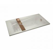 Maax Canada 106170-103-007 - Exhibit 59.875 in. x 36 in. Drop-in Bathtub with Aeroeffect System End Drain in Biscuit