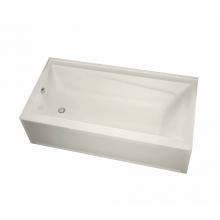 Maax Canada 106175-R-001-007 - Exhibit IFS 59.875 in. x 42 in. Alcove Bathtub with Whirlpool System Right Drain in Biscuit