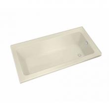 Maax Canada 106215-L-001-004 - Pose IF 71.5 in. x 41.625 in. Corner Bathtub with Whirlpool System Left Drain in Bone