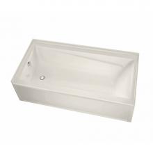 Maax Canada 106228-L-001-007 - Exhibit IFS DTF 59.875 in. x 36 in. Alcove Bathtub with Whirlpool System Left Drain in Biscuit