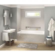 Maax Canada 106391-L-109-001 - Skybox IF 72.25 in. x 35.75 in. Alcove Bathtub with Combined Hydrosens/Aerosens System Left Drain