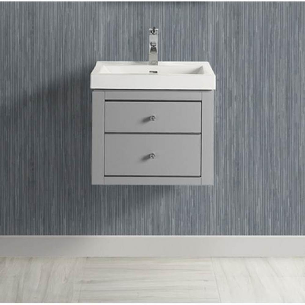 Charlottesville w/Nickel 21x18'' Wall Mount Vanity - Light Gray