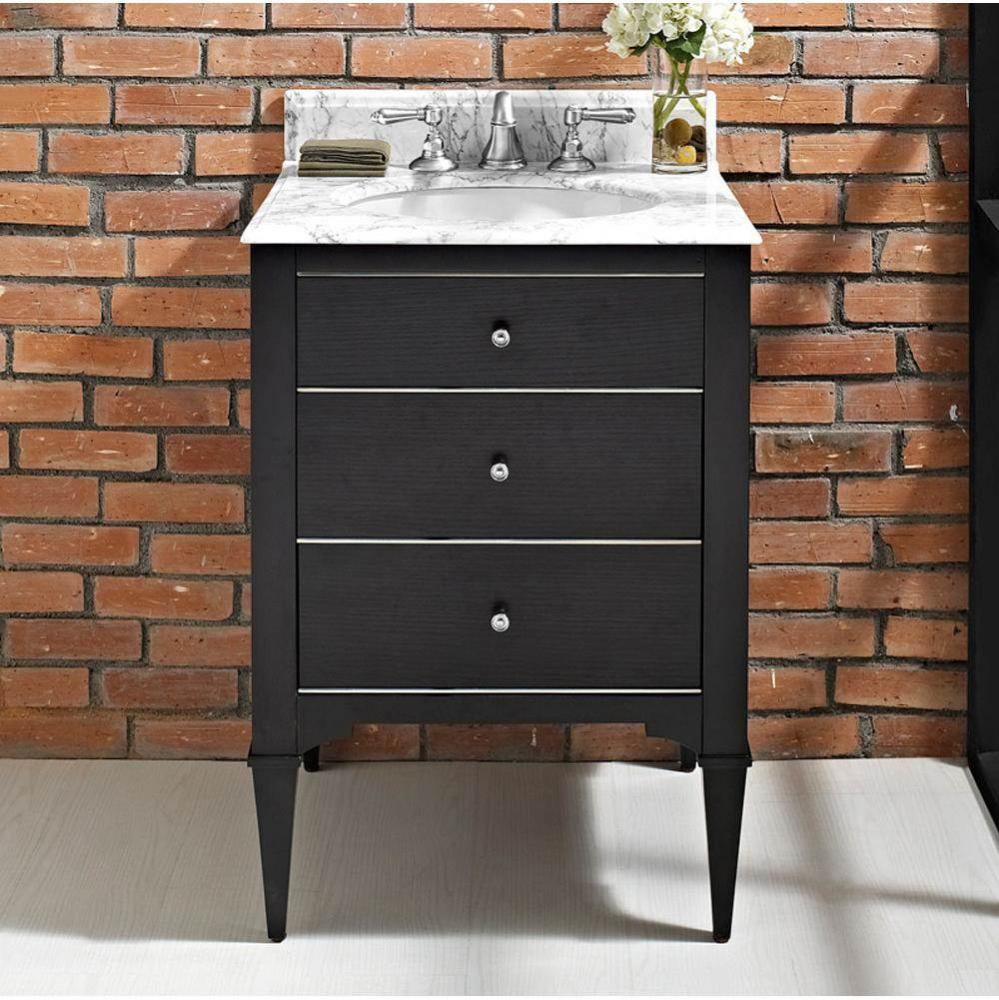 Charlottesville w/Nickel 24'' Vanity - Vintage Black