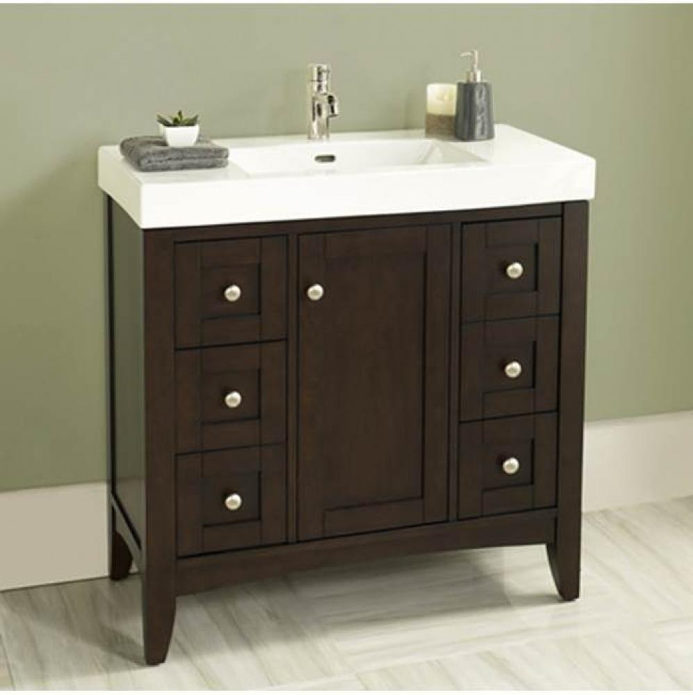 Shaker Americana 36x18'' Vanity - Habana Cherry