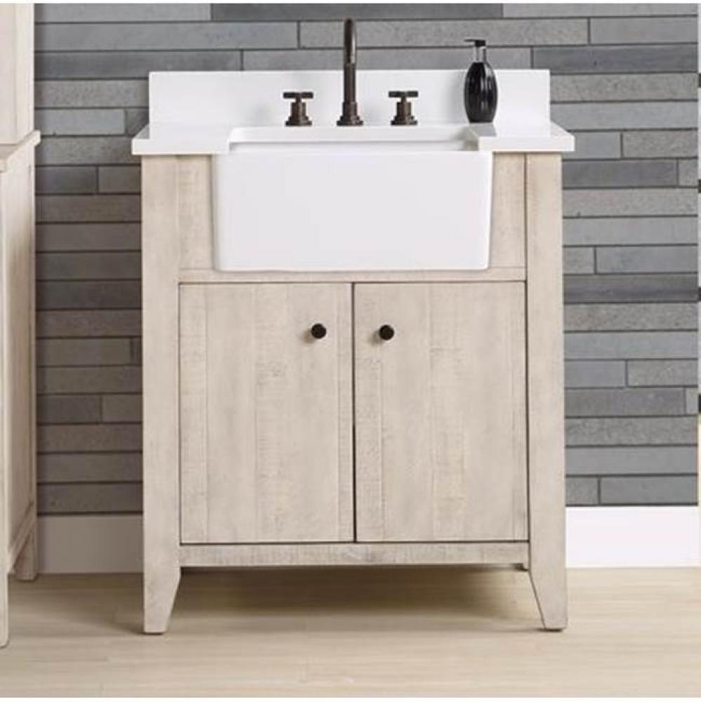 River View 30'' Farmhouse Vanity - Toasted Almond