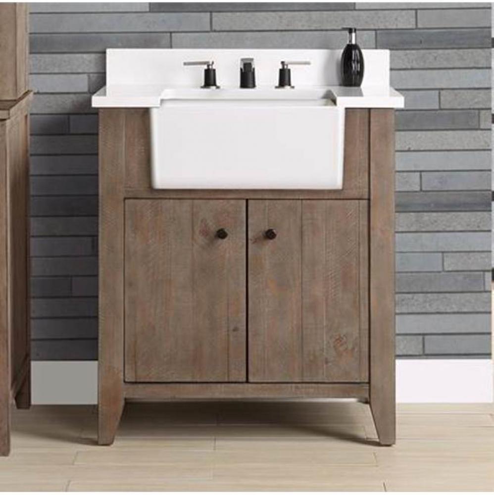 River View 30'' Farmhouse Vanity - Coffee Bean