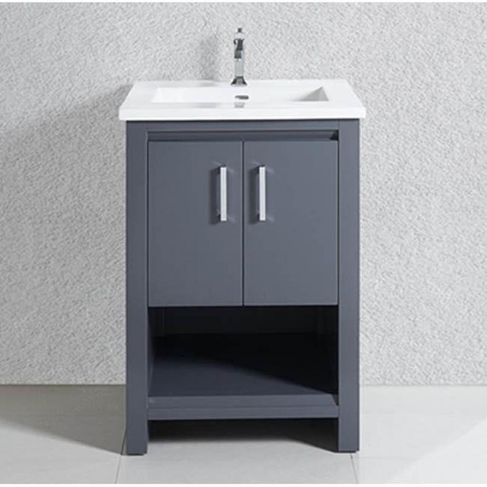 Studio One 24'' Vanity - Glossy Pewter