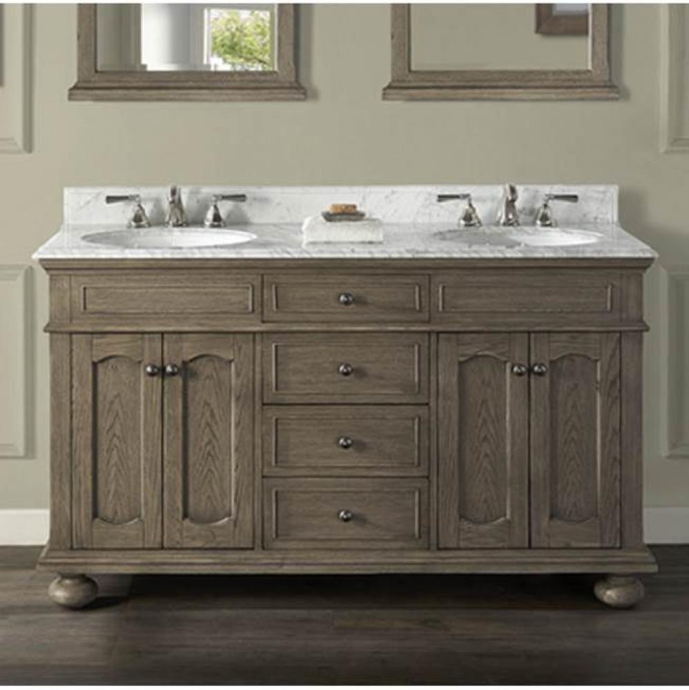 Oakhurst 60'' Double Bowl Vanity - Antique Grey