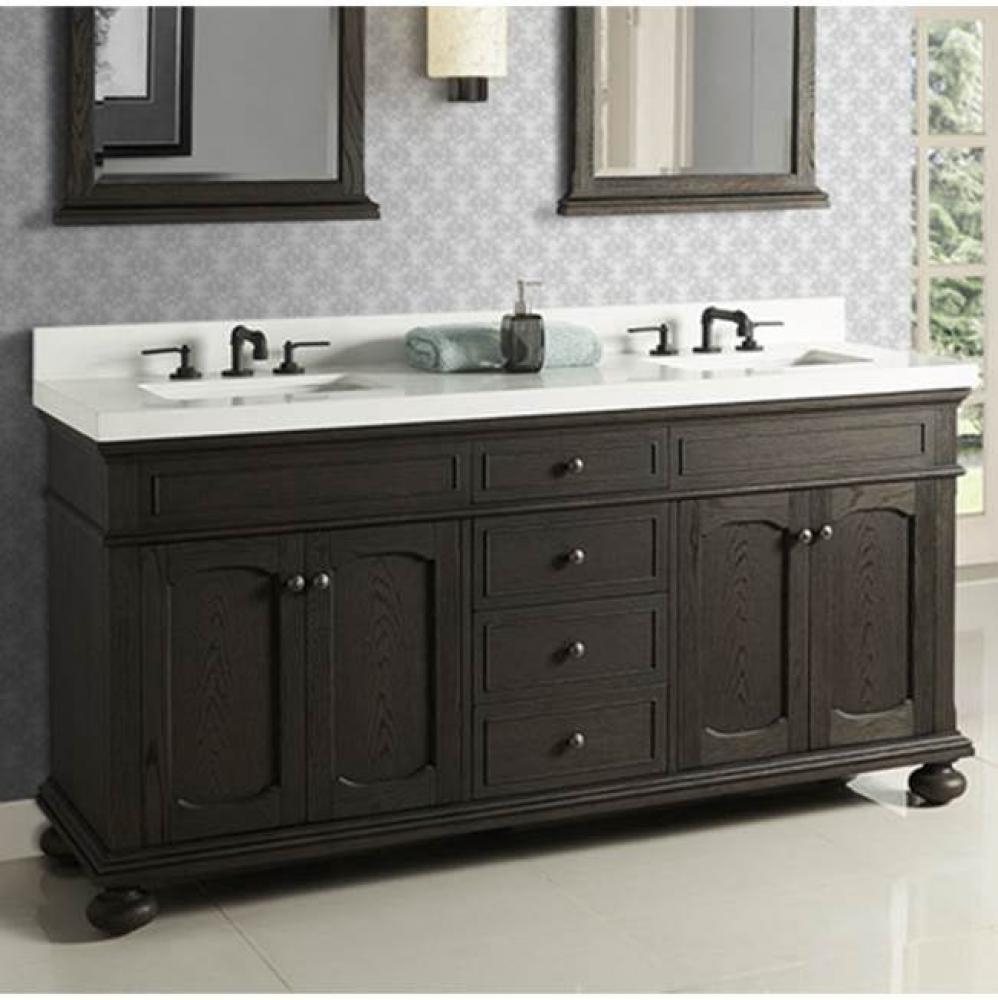 Oakhurst 72'' Double Bowl Vanity - Burnt Chocolate