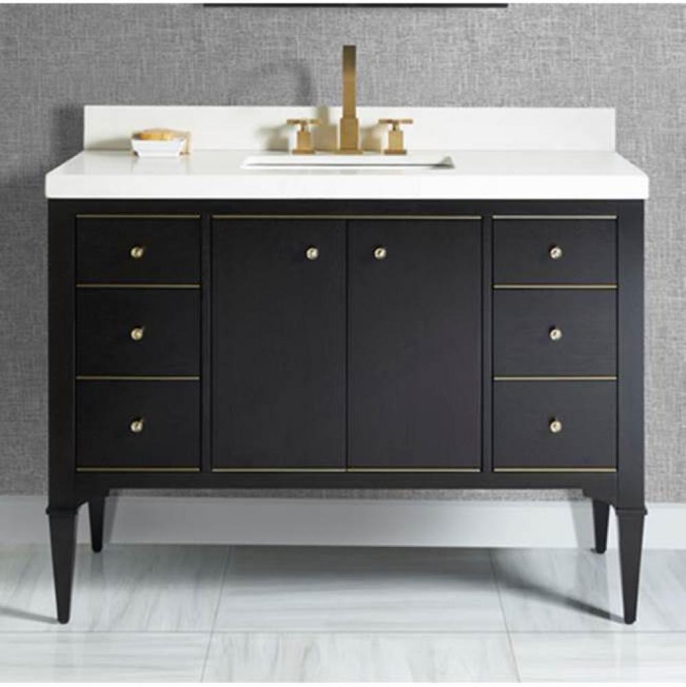 Charlottesville w/Brass 48'' Vanity - Door - Vintage Black