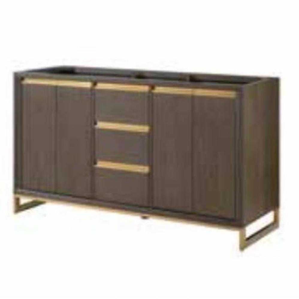 Ambassador 60'' Double Bowl Vanity - Burnt Chocolate