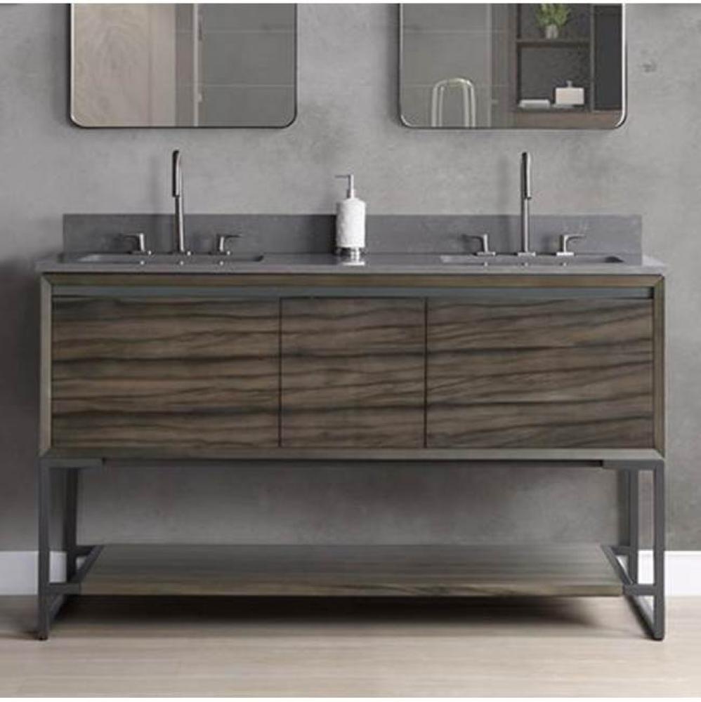 M4 60'' Double Bowl Vanity - Smoke