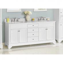 Fairmont Designs Canada 1502-V7221D - Framingham 72'' Double Bowl Vanity - Polar White