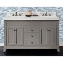 Fairmont Designs Canada 1504-V6021D - Smithfield 60'' Double Bowl Vanity - Medium Gray