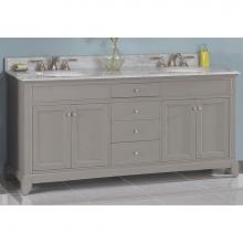 Fairmont Designs Canada 1504-V7221D - Smithfield 72'' Double Bowl Vanity - Medium Gray