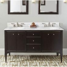 Fairmont Designs Canada 1511-V6021DA - Charlottesville w/Nickel 60'' Double Bowl Vanity - Door - Vintage Black