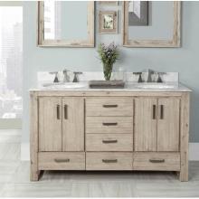 Fairmont Designs Canada 1530-V6021D - Oasis 60'' Double Bowl Vanity - Sand Pebble