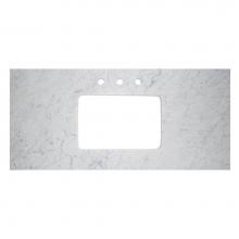 Fairmont Designs Canada T3-S4822WC - 3cm (1-1/4'') 48'' White Carrera (WC) Marble Top - 8'' widespread