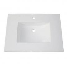 Fairmont Designs Canada TC-3122W1 - (11/16'') 31'' White Ceramic Top - single hole