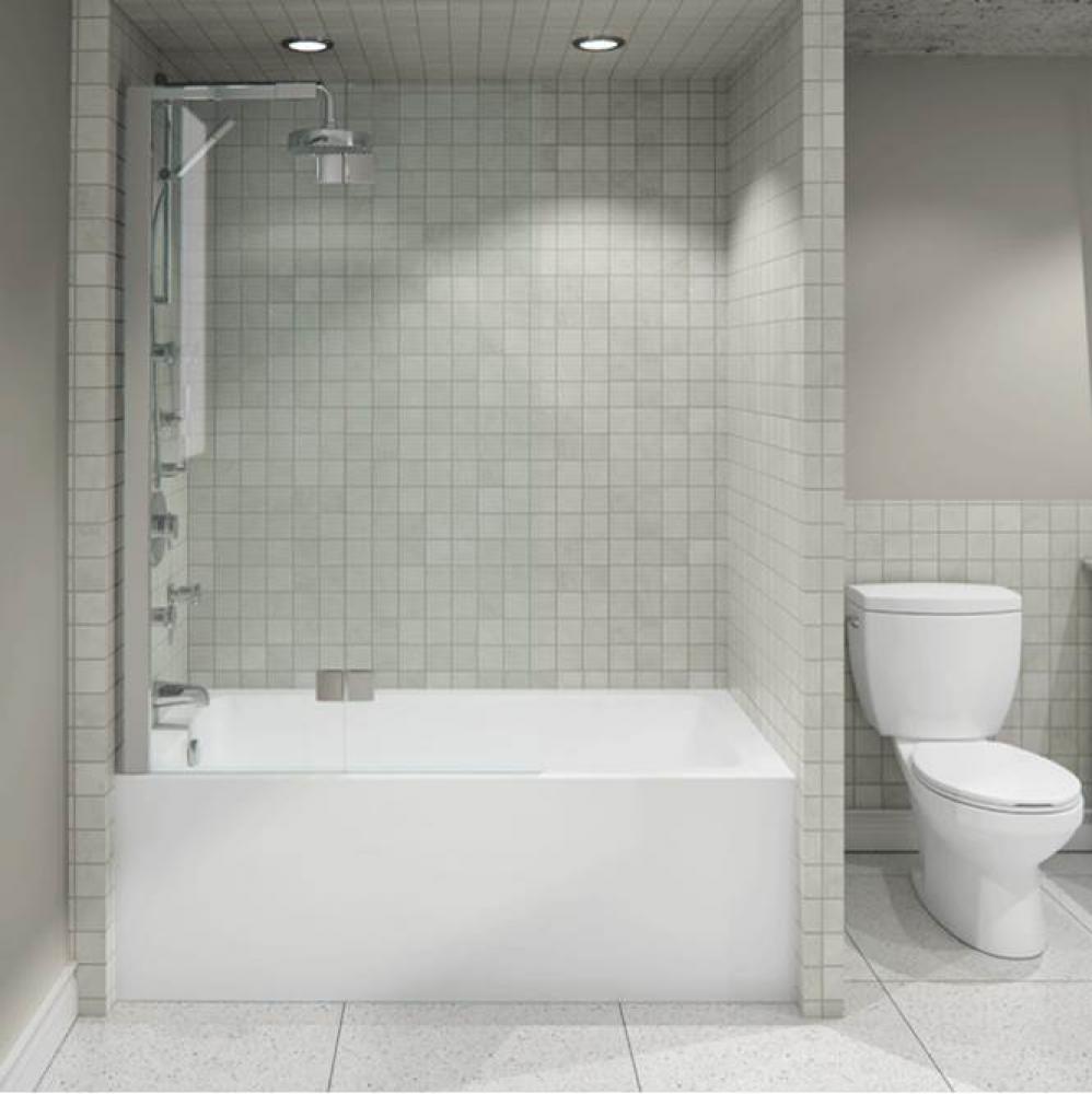 PIA bathtub 30x60 AFR with Tiling Flange and Skirt, Left drain, Whirlpool, White PIA3060 BJG AFR T