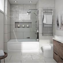 Neptune Entrepreneur Canada E15.20522.500010.10 - JUNA bathtub 32x66 AFR with Tiling Flange and Skirt, Right drain, Activ-Air, White JUNA3266 BJD AF