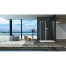 Zitta Canada DAA5400ASTA21+DAA3600PSTX21 - Amaly 548 chrome clear straight shower door + Amaly 36 chrome clear straight side panel