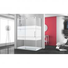 Zitta Canada DBM6000ASTH24+DBM3200PSTH24 - Bellini 60'' chrome FROST patern RIGHT shower + Bellini 32'' chrome FROST pate