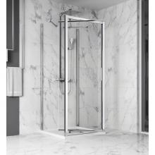 Zitta Canada DXN3200PSTX21+DXN3200ASTC21+DXN3200PSTX21 - Xenia 32 chrome clear straight shower door + 2x Xenia 32 chrome clear straight return panel