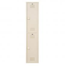 Bradley LK1212602HV-202 - Locker 12in.W 12in.D 60in.H, 2-Tier