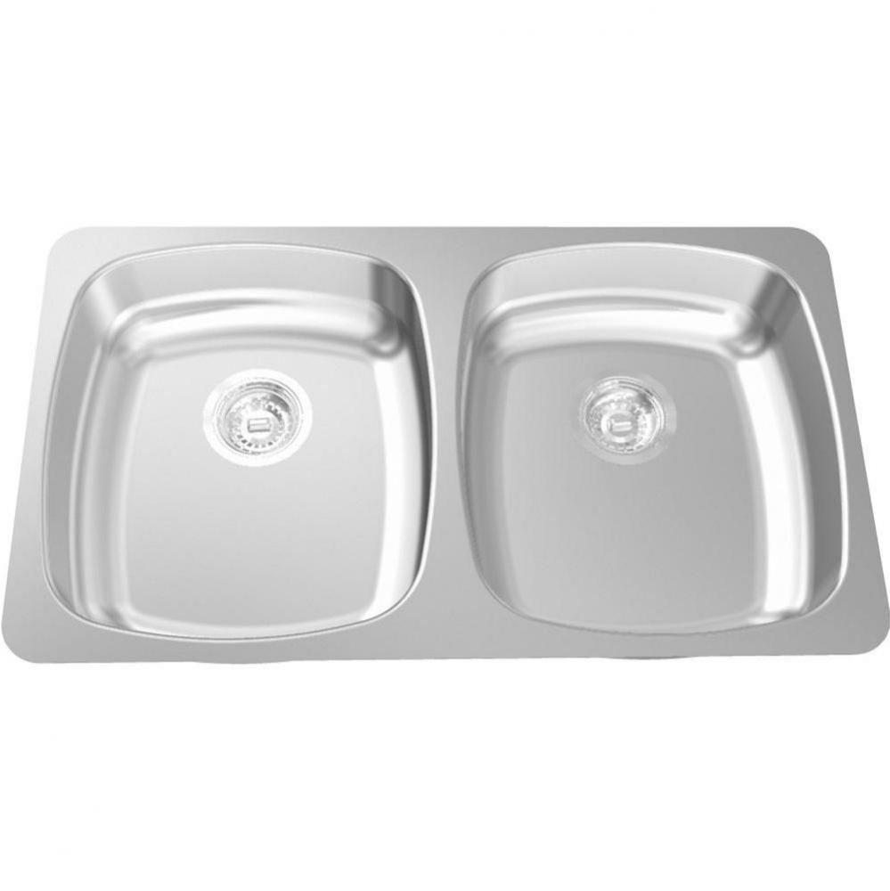 Undermount sinks - Double undermount sink, 18 gauge