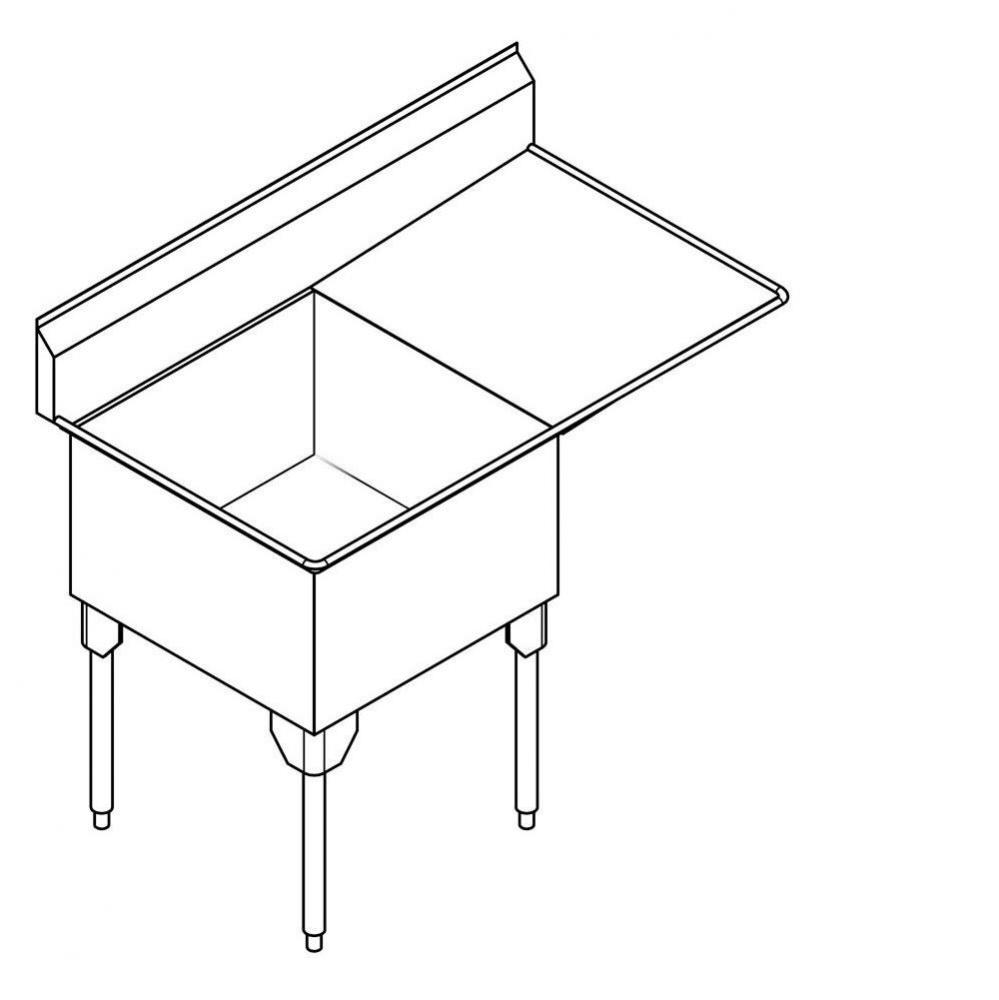 Scullery sinks - Service Series, 14 gauge, single compartment