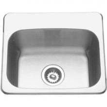 Franke Commercial Canada LBS2708-1/1 - Single Compartment Topmount Sinks - Single, with ledge, 20 gauge