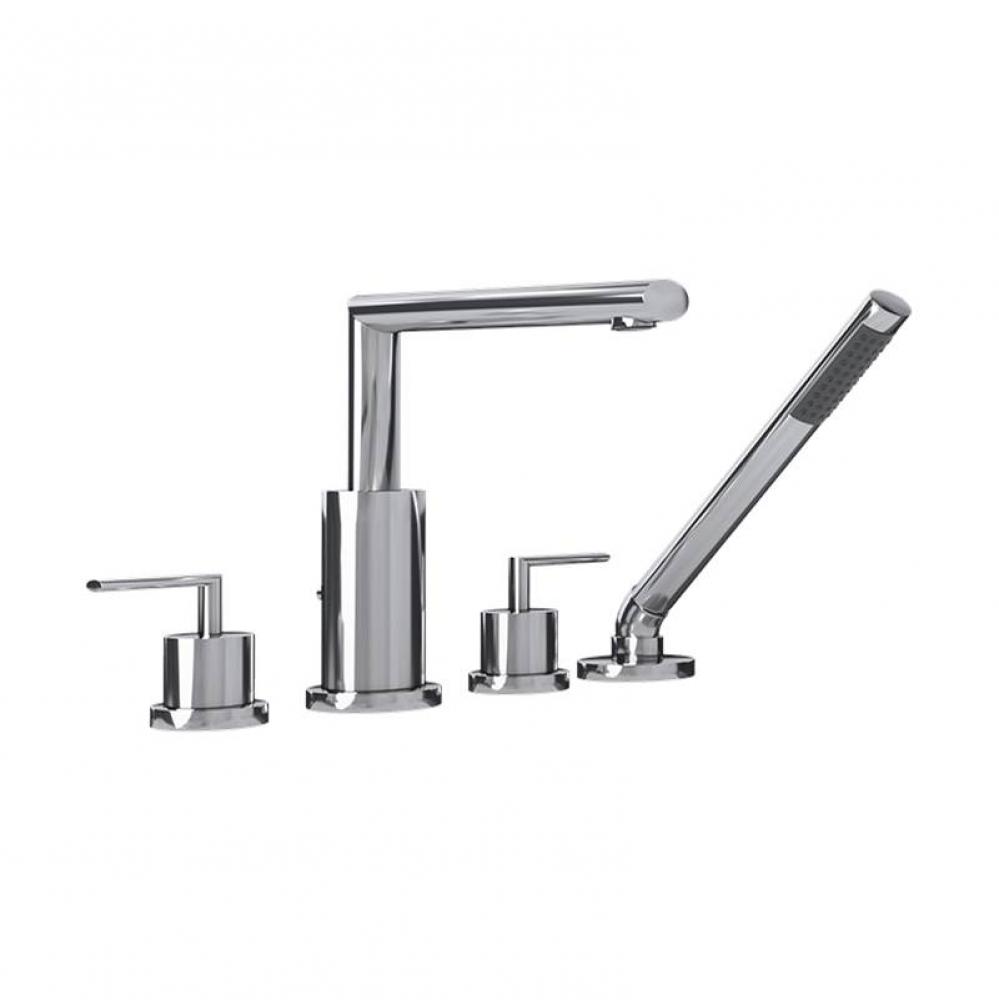 Four-piece bathtub faucet