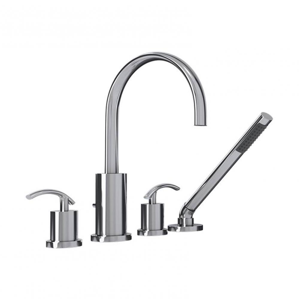 Four-piece bathtub faucet