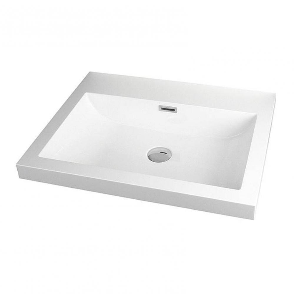 Slim Countertop Mat Black Basin With Overflow