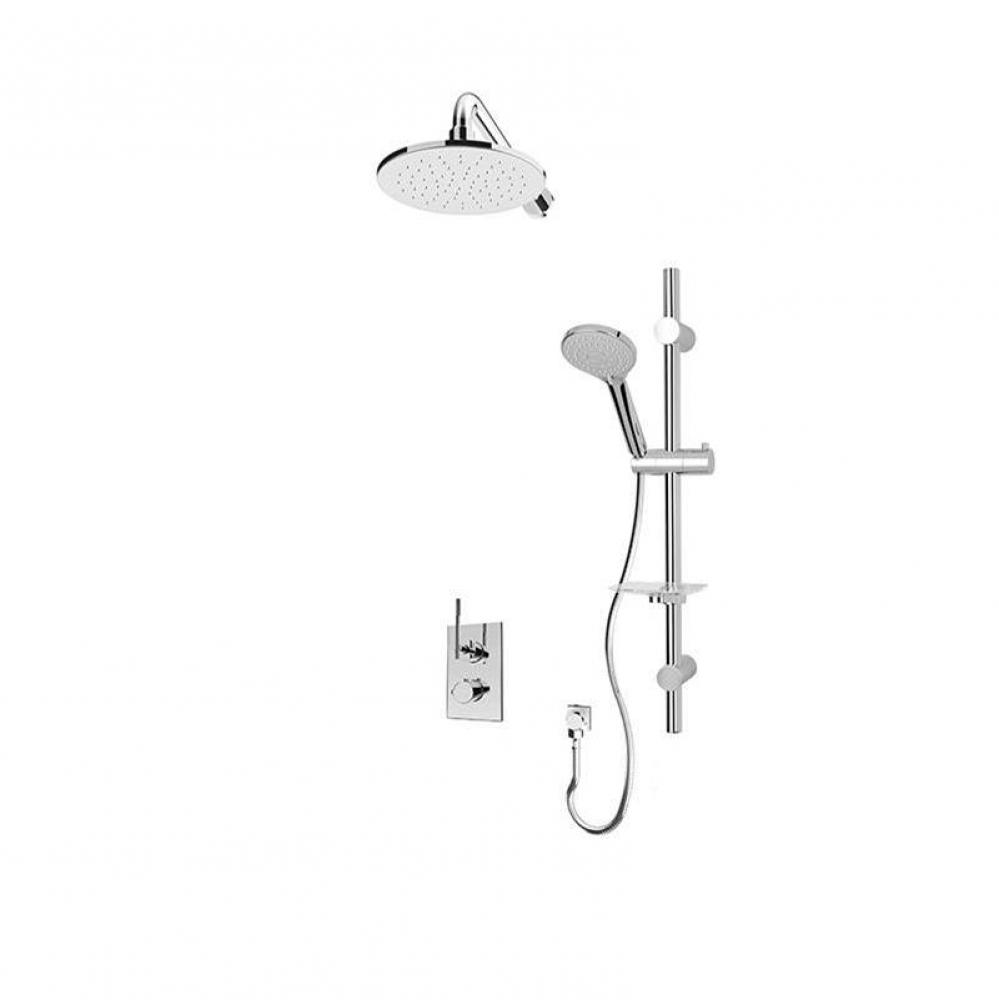 Evita/Hadria 1/2'' Therm. Shower Set 2 Way Div. Xvtr69S Chrome